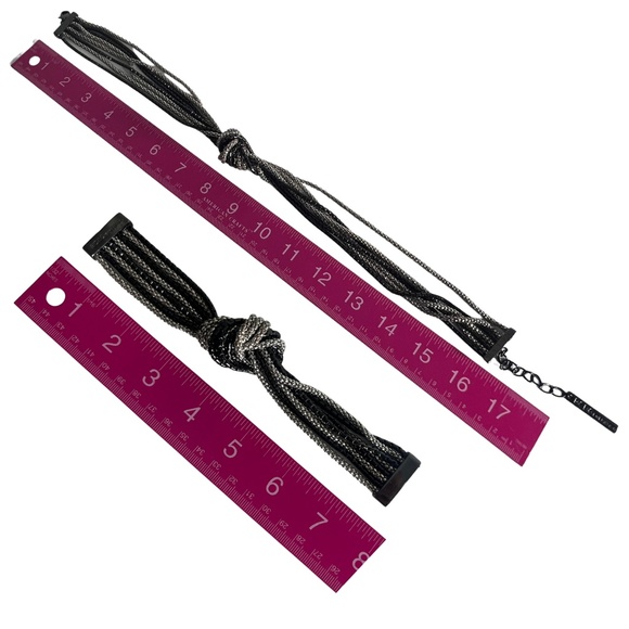 BCBGeneration Multicolor Chains Necklace & Bracelet Set - Picture 13 of 16